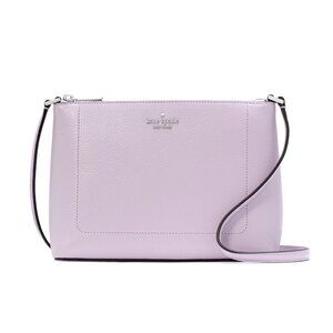 New Kate Spade Leila Crossbody Pebble Leather Violet Mist